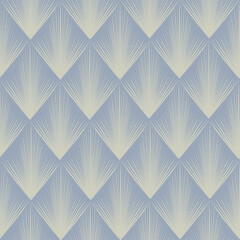 Abstract geometric pattern with stripe lines. Artistic fan shape floral ornamental tile background. Flourish texture in egypt style.