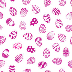 Easter egg seamless pattern. Spring holiday Easter background for printing on fabric, paper for scrapbooking, gift wrap and wallpapers.