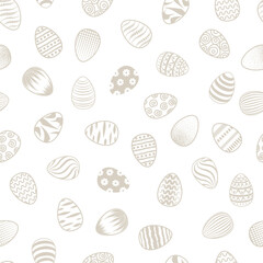 Easter egg seamless pattern. Spring holiday Easter background for printing on fabric, paper for scrapbooking, gift wrap and wallpapers.