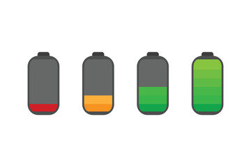 Battery Charge Isolated On White Background. Vector
