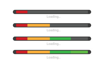 Loading Progress Bar Icon Isolated On White Background. Vector Illustration