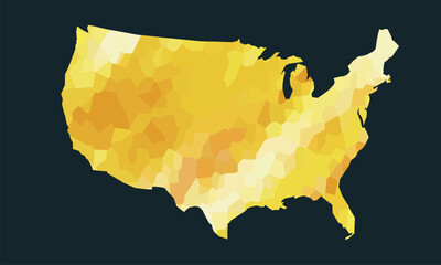 Obraz premium USA United States of America colorful vector map silhouette 