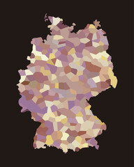  Germany colorful vector map silhouette

