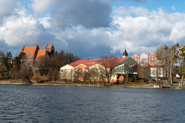 Iława, Poland - February 19, 2023: Town view