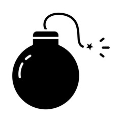 Bomb Glyph Icon