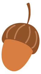 Acorn icon. Oak seed. Autumn forest symbol
