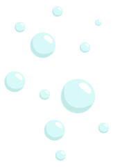Underwater air balls. Cartoon water bubbles icon