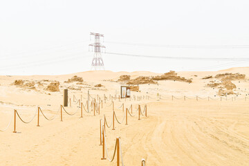 Fossil Dunes Structures. Abu Dhabi, UAE. Famous travel destination outside capitsl