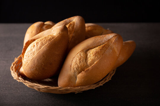 Bolillos. Traditional mexican bakery. White bread commonly used to accompany food and to prepare Mexican sandwiches called Tortas.