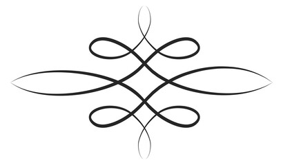 Vintage elegant motif. Calligraphic decorative classic element