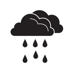 Rain icon logo vector design template