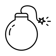 Bomb Outline Icon