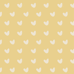Fototapeta na wymiar Simple romantic vector seamless pattern with white hearts.