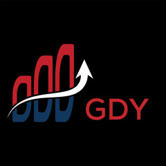 GDY letter logo. GDY Red and Blue Shield Emblem Logo Template. GDY company logo Can be used for personal and Corporate business. GDY Patriotic icon. - obrazy, fototapety, plakaty