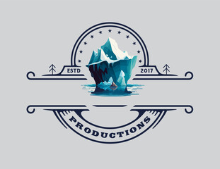 Mountains Iceberg Corporate Logo vector