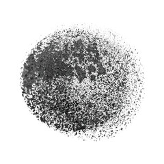 Abstract vector hand drawn circle. Black ink on white background. Textured round shape.