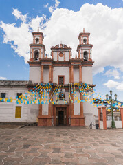 Temple of Santo Domingo de Guzman, in the Pueblo Magico of San Cristobal de las Casas, Chiapas,...