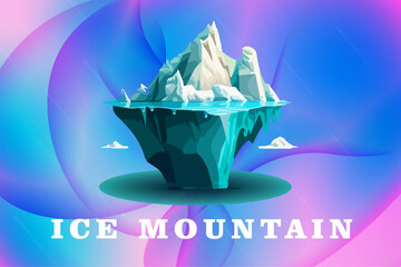 high quality ice berg logo vector design