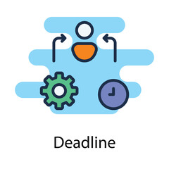 Deadline icon. Suitable for Web Page, Mobile App, UI, UX and GUI design.
