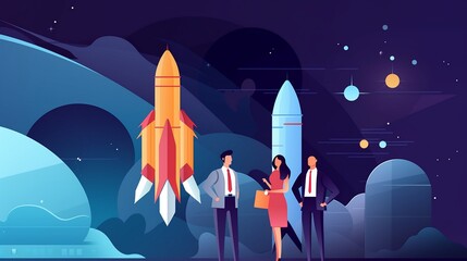 AI Success Illustrated: Dynamic Business-Themed Illustrations that Inspire Teamwork, Leadership, and Innovation in the Modern Workplace