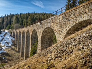 Fototapeta na wymiar Chmarossky viaduct near Telgart, Slovakia, Europe