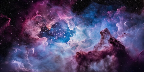 Fototapeta na wymiar A stunning photograph of a nebula in deep space capture Generative AI Digital Illustration Part#24032