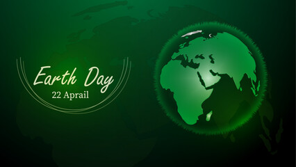 Earth day celebration international earth day design concept green earth globe illustration Save the Earth concept. April 22