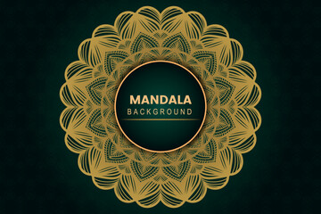 Free vector luxury mandala gold color arabesque pattern Arabic style background design