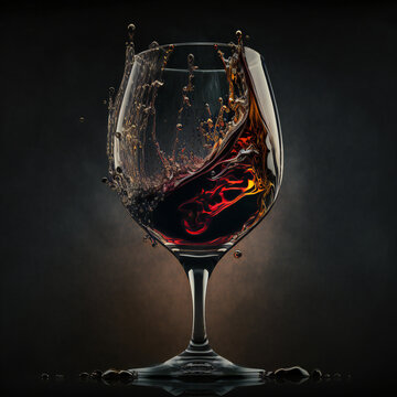 A glass of wine. ai