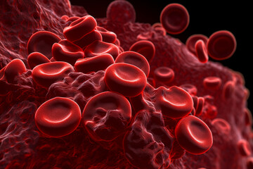 Platelets forming a blood clot, AI Generative - obrazy, fototapety, plakaty