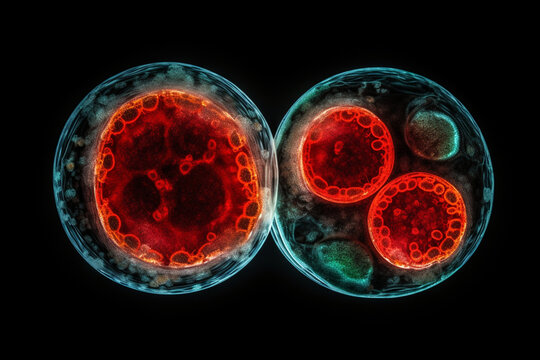 Blood cells in a PET, AI Generative