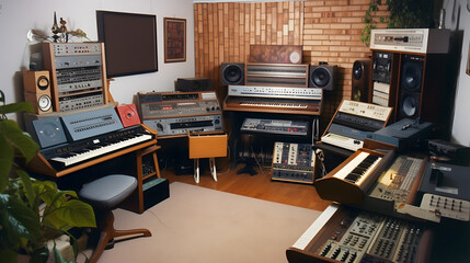 1980s recording studio