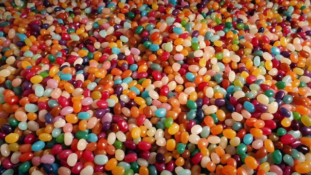 Jelly Beans Pile Tracking Shot