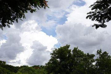 Blue sky with white clouds