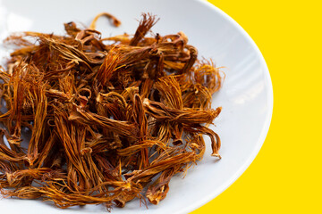 Dried red cotton tree flower