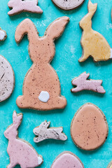 Decorated Easter Cookies, Sugar Cookies with creative Icing, Easter present