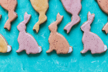 Decorated Easter Cookies, Sugar Cookies with creative Icing, Easter present