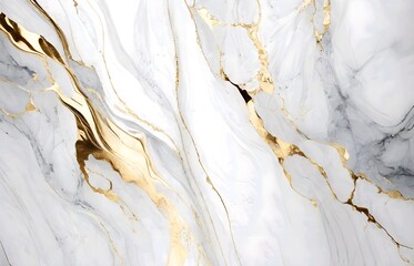 Naklejka na ściany i meble Panoramic Marbling luxury gold texture design for Banner, invitation, wallpaper, headers, website, print 