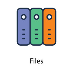 Files icon. Suitable for Web Page, Mobile App, UI, UX and GUI design.