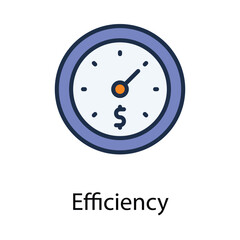 Efficiency icon. Suitable for Web Page, Mobile App, UI, UX and GUI design.