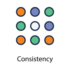 Consistency icon. Suitable for Web Page, Mobile App, UI, UX and GUI design.