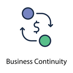 Business Continuity icon. Suitable for Web Page, Mobile App, UI, UX and GUI design.