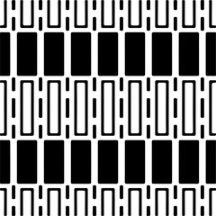 Vector geometric seamless pattern. Ornamental background with abstract shapes. Black and white texture. Abstract ornament background. Dark repeat design for decor, fabric, cloth.Abstraction art.