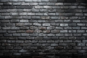  a dark brick wall with a light coming from it's top and a small window in the middle of the wall to the right.  generative ai