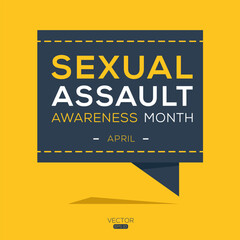 Sexual Assault Awareness Month, held on April.
