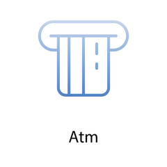 Atm icon. Suitable for Web Page, Mobile App, UI, UX and GUI design.