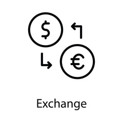 Exchange icon. Suitable for Web Page, Mobile App, UI, UX and GUI design.