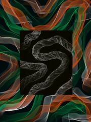 abstract background with a snake