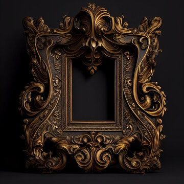 Ornate Renaissance-style Frame, Elegant and Decorative - Generative AI