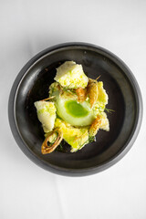 unique fine dining meal